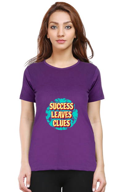 Success leaves Clues Women’s T-shirt - Purple / S