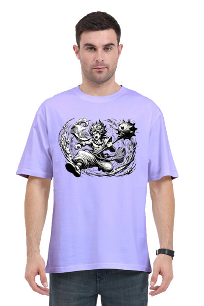 Hanuman Series 18 Unisex Oversized T-shirt - Lavender / S