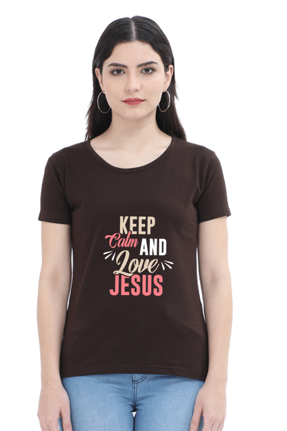 Keep Calm And Love Jesus Women's T-shirt