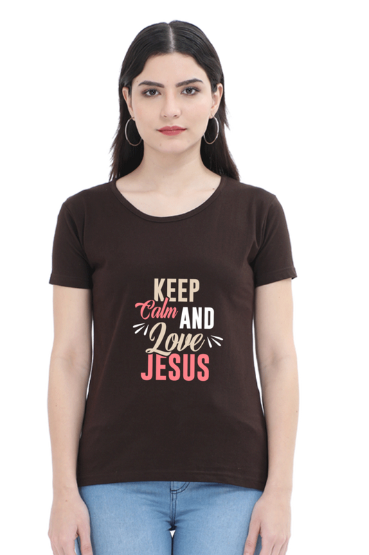 Keep Calm And Love Jesus Women's T-shirt