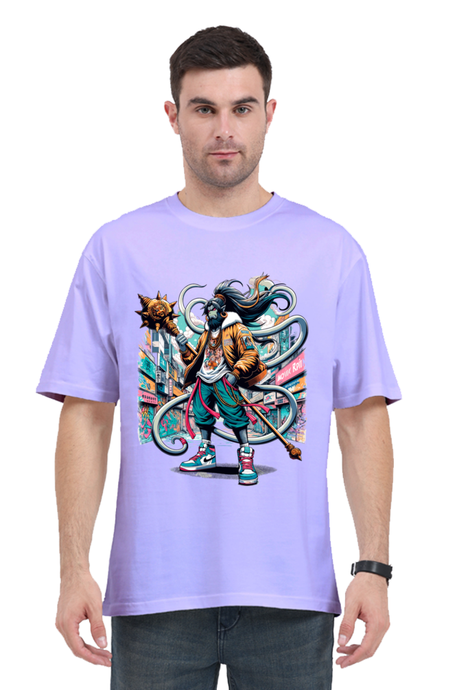 Hanuman Series 26 Unisex Oversized T-shirt - Lavender / S