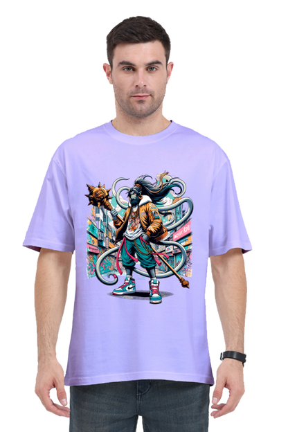 Hanuman Series 26 Unisex Oversized T-shirt - Lavender / S