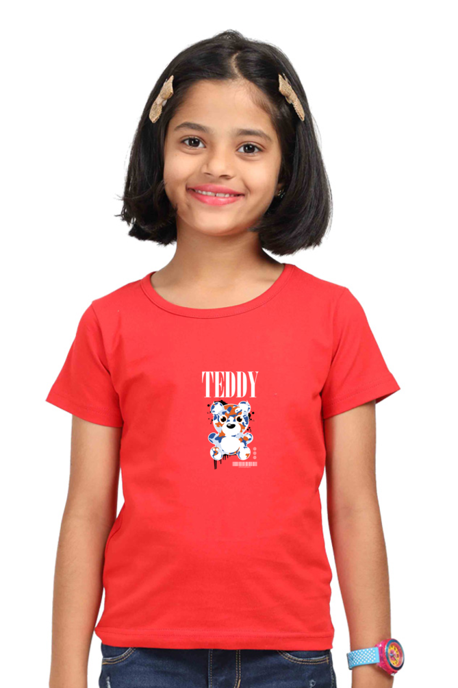 pure cotton kids wear for girls red color