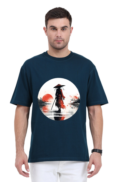 Samurai Series 5 Unisex Oversized T-shirt - Petrol Blue / S