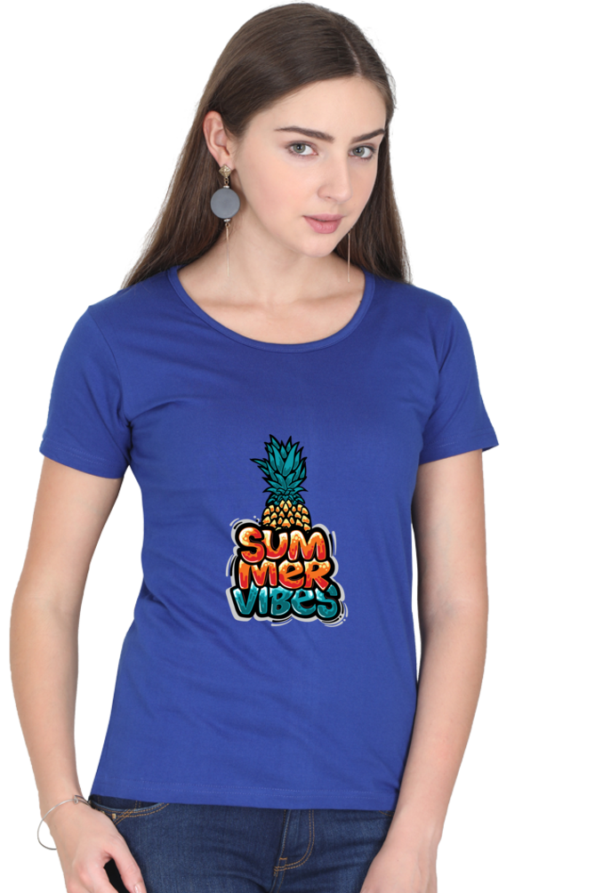 Summer Vibes Women’s T-shirt - Royal Blue / XL