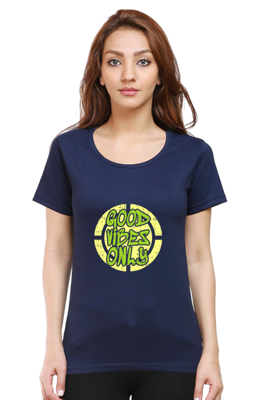 Good Vibes Only Women’s T-Shirt - Navy Blue / S