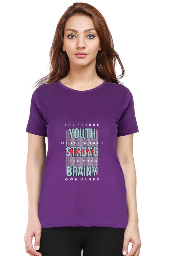 The Future Of The World Is In Your Hands Women’s T-shirt - Purple / S