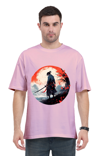 Samurai Series 1 Unisex Oversized T-shirt - Light Baby Pink / L