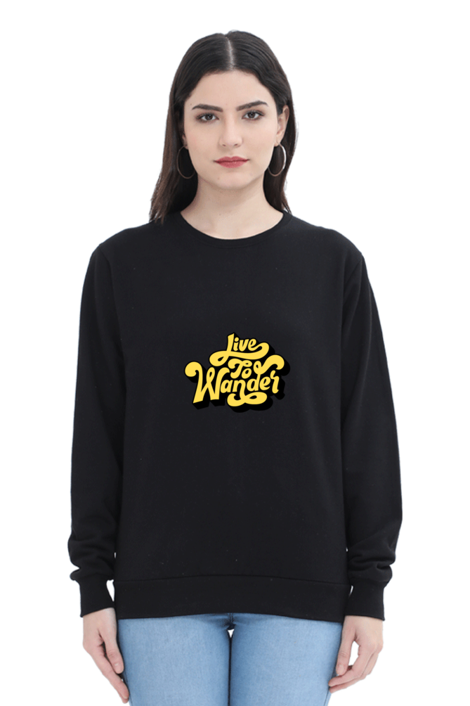 Live To Wander Unisex Sweatshirt - Black / S