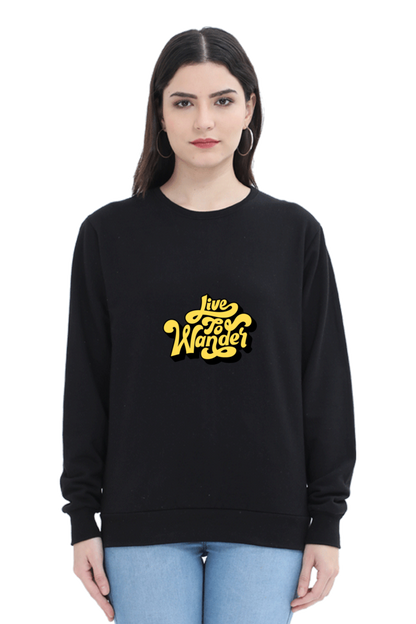 Live To Wander Unisex Sweatshirt - Black / S