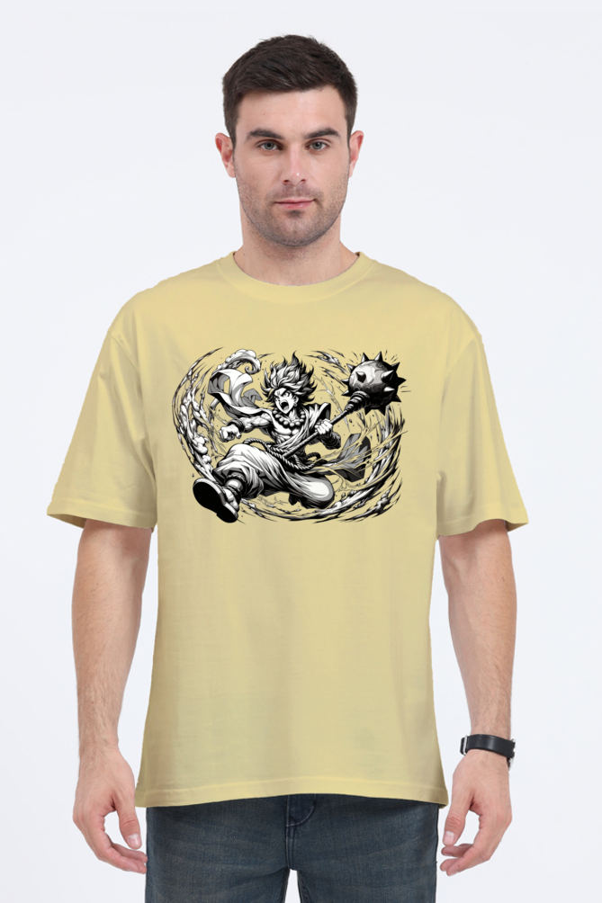 Hanuman Series 18 Unisex Oversized T-shirt - Beige / S