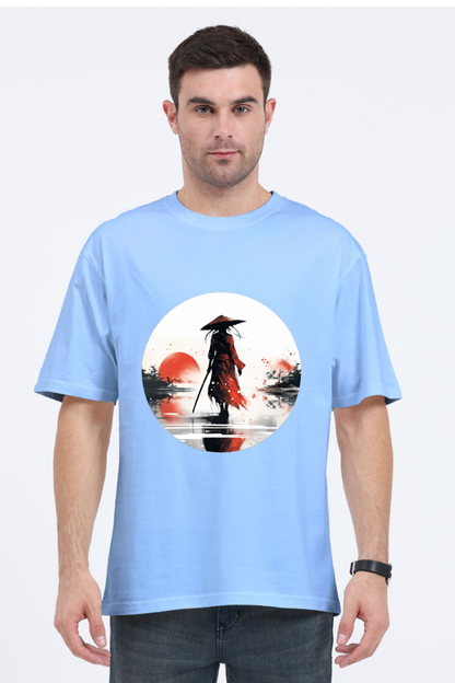 Samurai Series 5 Unisex Oversized T-shirt - Baby Blue / S