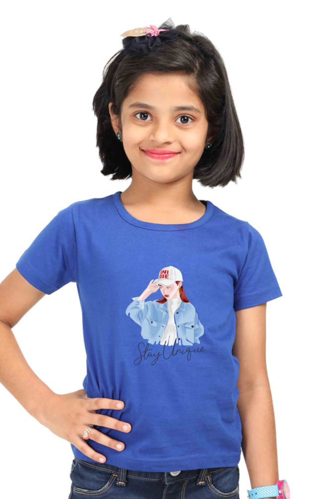 Stay Unique Girls T-Shirt - Royal Blue / 0-12M