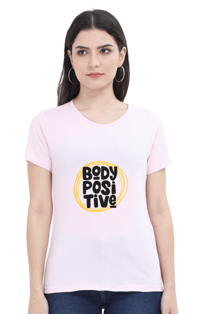 cotton t shirt for women half sleeves baby pink