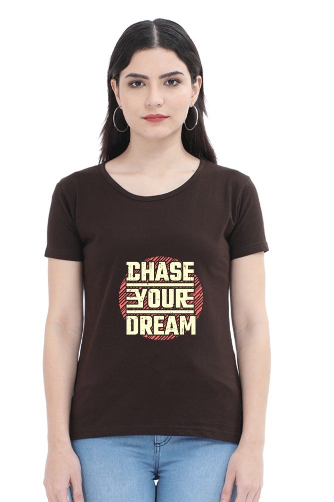 Chase Your Dream Women’s T-Shirt - Coffee Brown / S