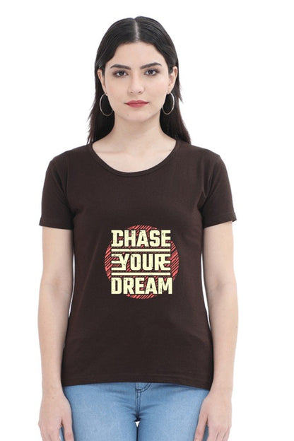 Chase Your Dream Women’s T-Shirt - Coffee Brown / S