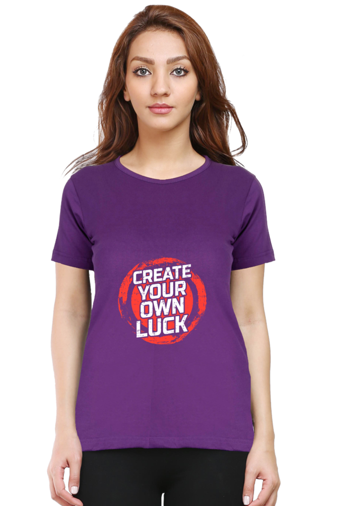 Create Your Own Luck Women’s T-Shirt - Purple / S