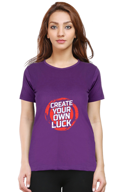 Create Your Own Luck Women’s T-Shirt - Purple / S