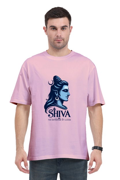 Shiva Series 28 Unisex Oversized T-shirt - Light Baby Pink / S