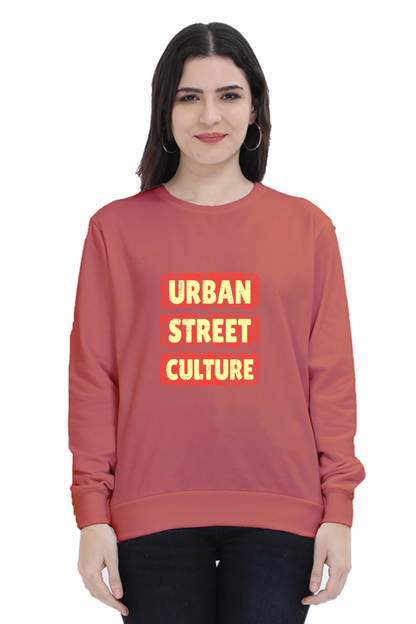 Urban Street Culture Unisex Sweatshirt - Coral / S