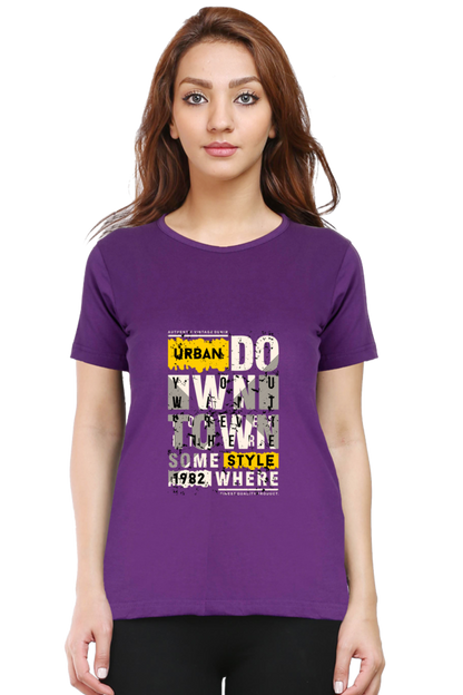 Urban Style Women’s T-shirt - Purple / S