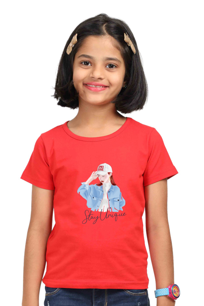 Stay Unique Girls T-Shirt - Red / 0-12M