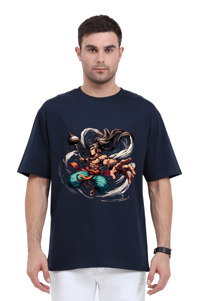 Hanuman Series 8 Unisex Oversized T-shirt - Navy Blue / S