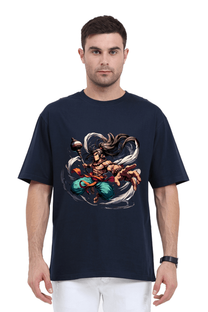 Hanuman Series 8 Unisex Oversized T-shirt - Navy Blue / S