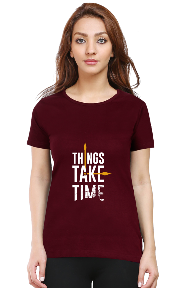 Things Take Time - Maroon / S