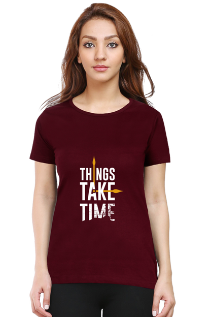 Things Take Time - Maroon / S