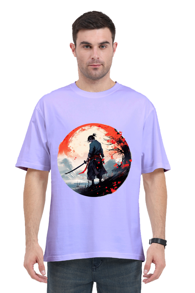 Samurai Series 1 Unisex Oversized T-shirt - Lavender / L