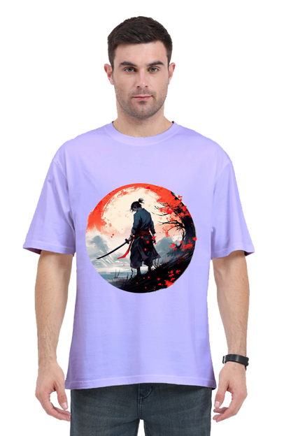 Samurai Series 1 Unisex Oversized T-shirt - Lavender / L