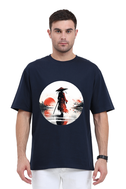 Samurai Series 5 Unisex Oversized T-shirt - Navy Blue / S