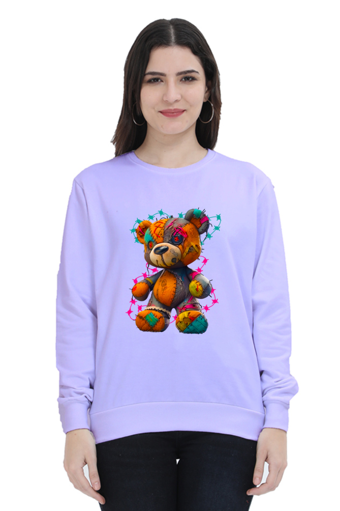 Voodoo Teddy Unisex Sweatshirt - Lavender / S