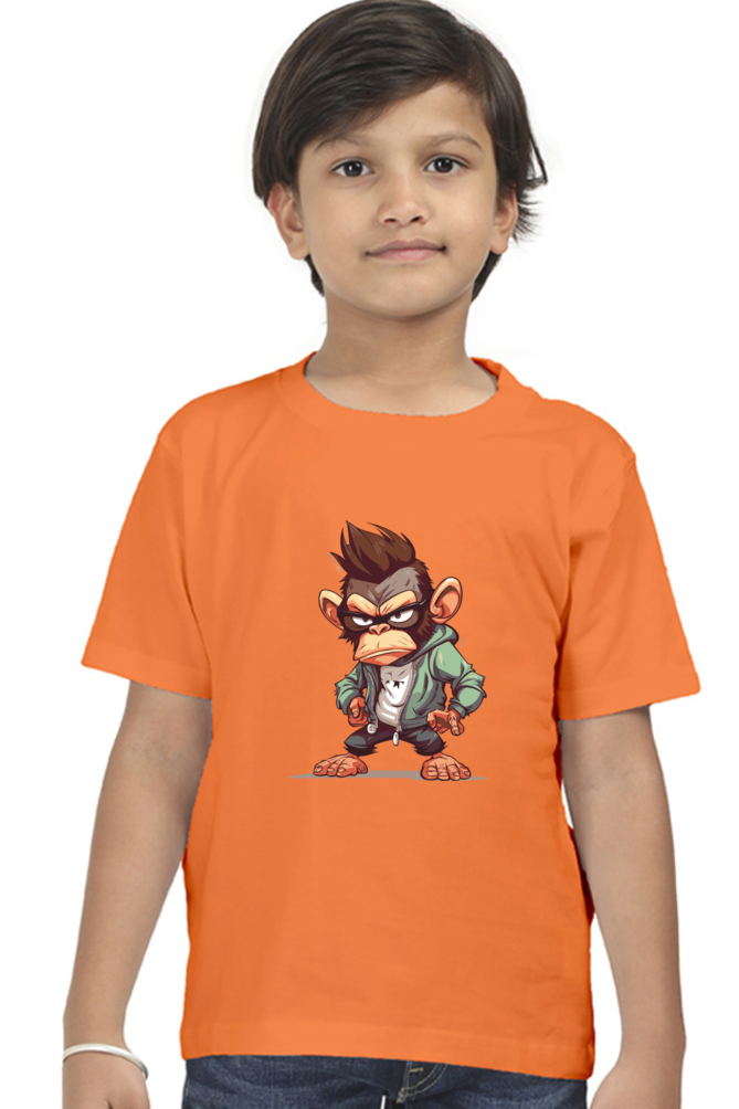 Hip Hop Monkey Boys T-shirt - Orange / 5Yrs