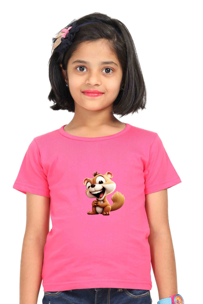 Happy Squirrel Girls T-shirt