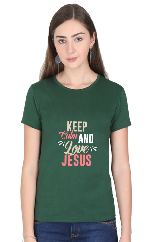 Keep Calm And Love Jesus Women's T-shirt