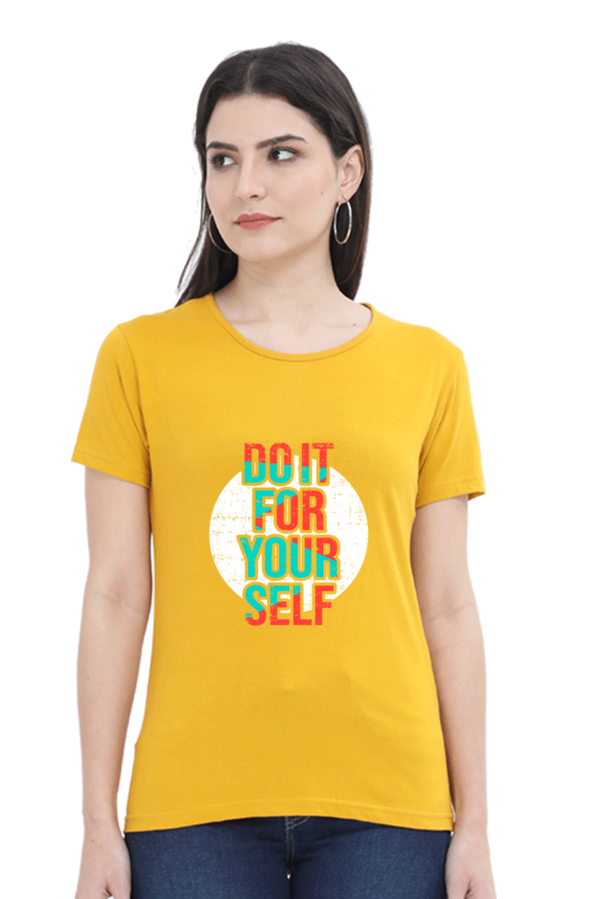 Do It For Yourself Women’s T-Shirt - Mustard Yellow / XL