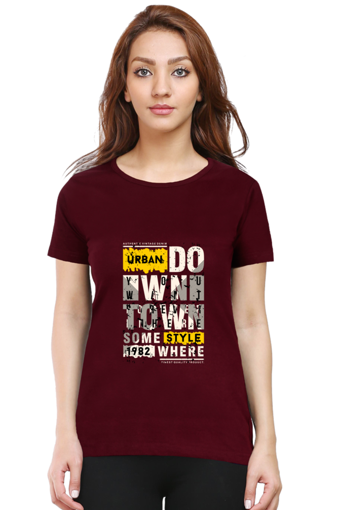 Urban Style Women’s T-shirt - Maroon / S