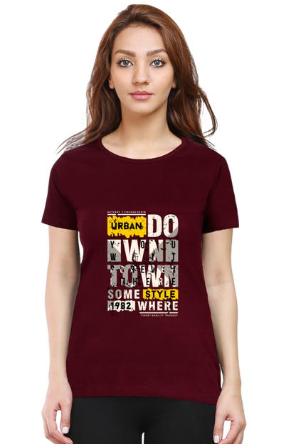 Urban Style Women’s T-shirt - Maroon / S