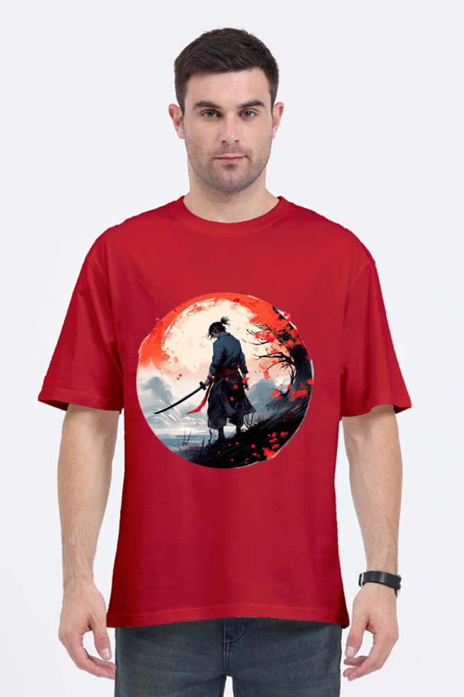 Samurai Series 1 Unisex Oversized T-shirt - Red / L