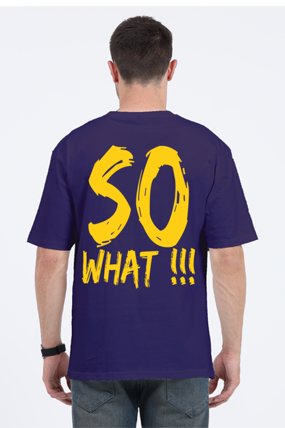 So What (Back) Unisex Oversized T-shirt - Purple / S