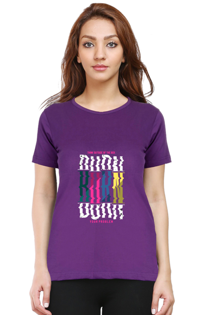 Burn Your Problem  t shirts for women purple color