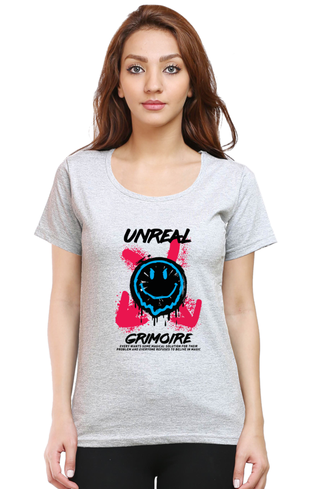 Unreal Grimoire Women’s T-shirt - Grey Melange / S