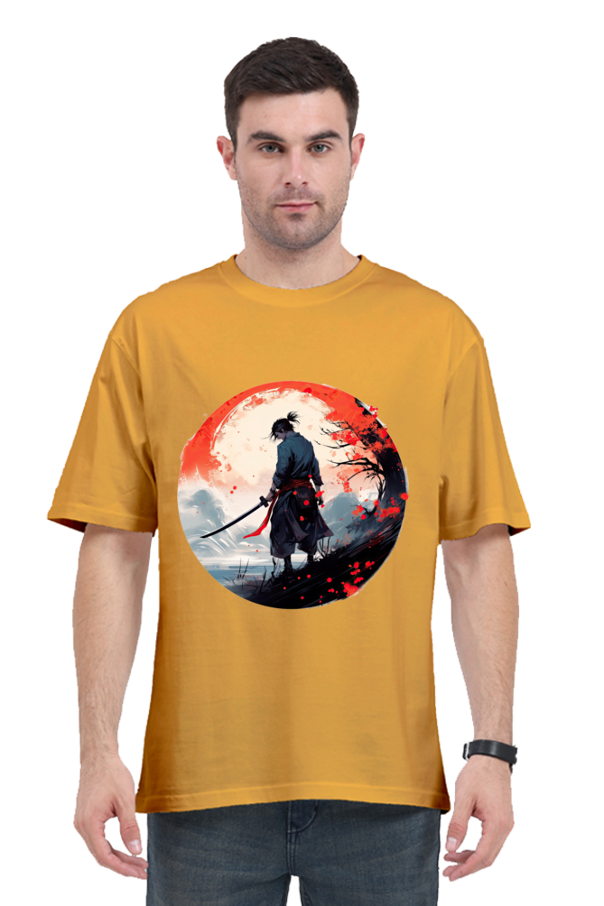 Samurai Series 1 Unisex Oversized T-shirt - Golden Yellow / XL