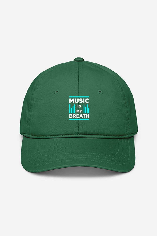 Music Is My Breath Unisex Baseball Cap - Bottle Green / Standard