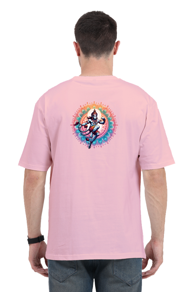 Hanuman Series 27 Unisex Oversized T-shirt - Light Baby Pink / XL