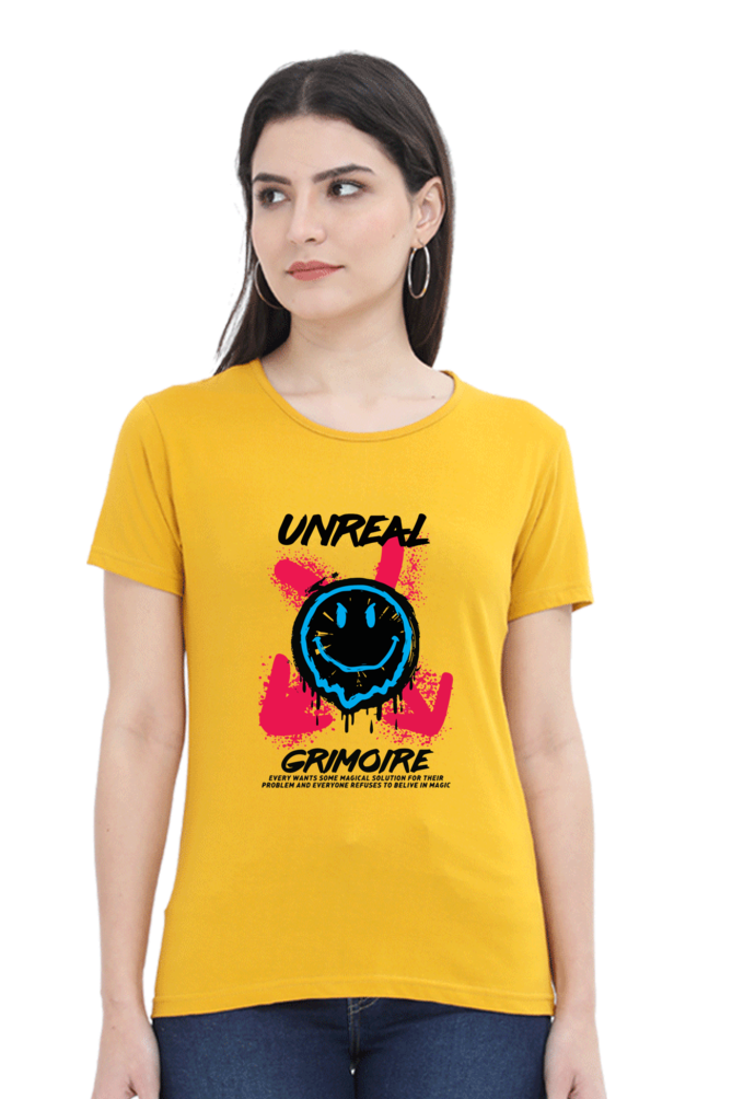 Unreal Grimoire Women’s T-shirt - Mustard Yellow / M