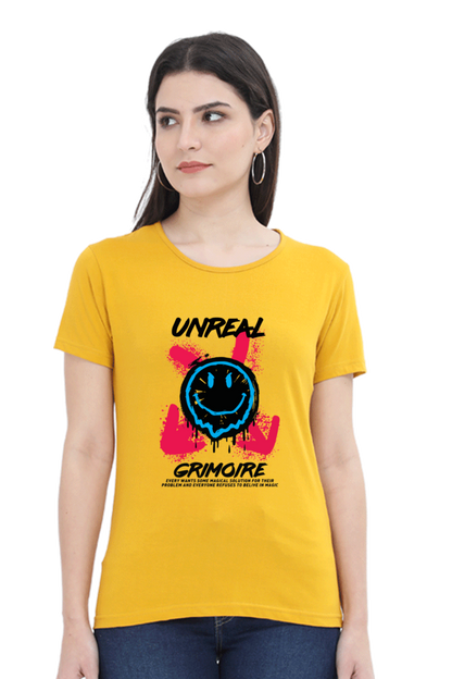 Unreal Grimoire Women’s T-shirt - Mustard Yellow / M