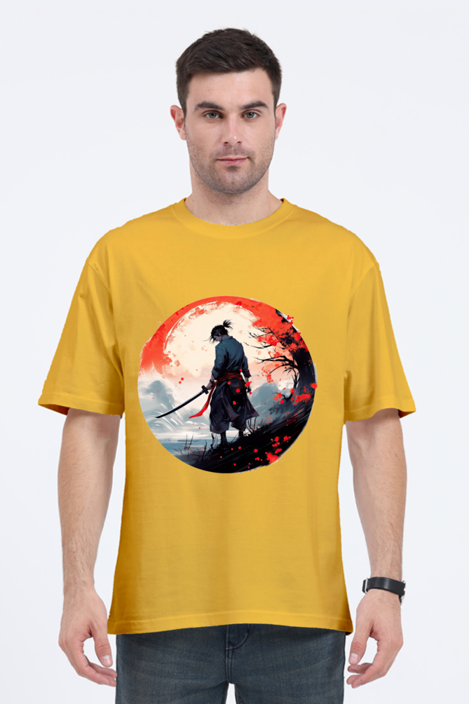 Samurai Series 1 Unisex Oversized T-shirt - Mustard Yellow / L